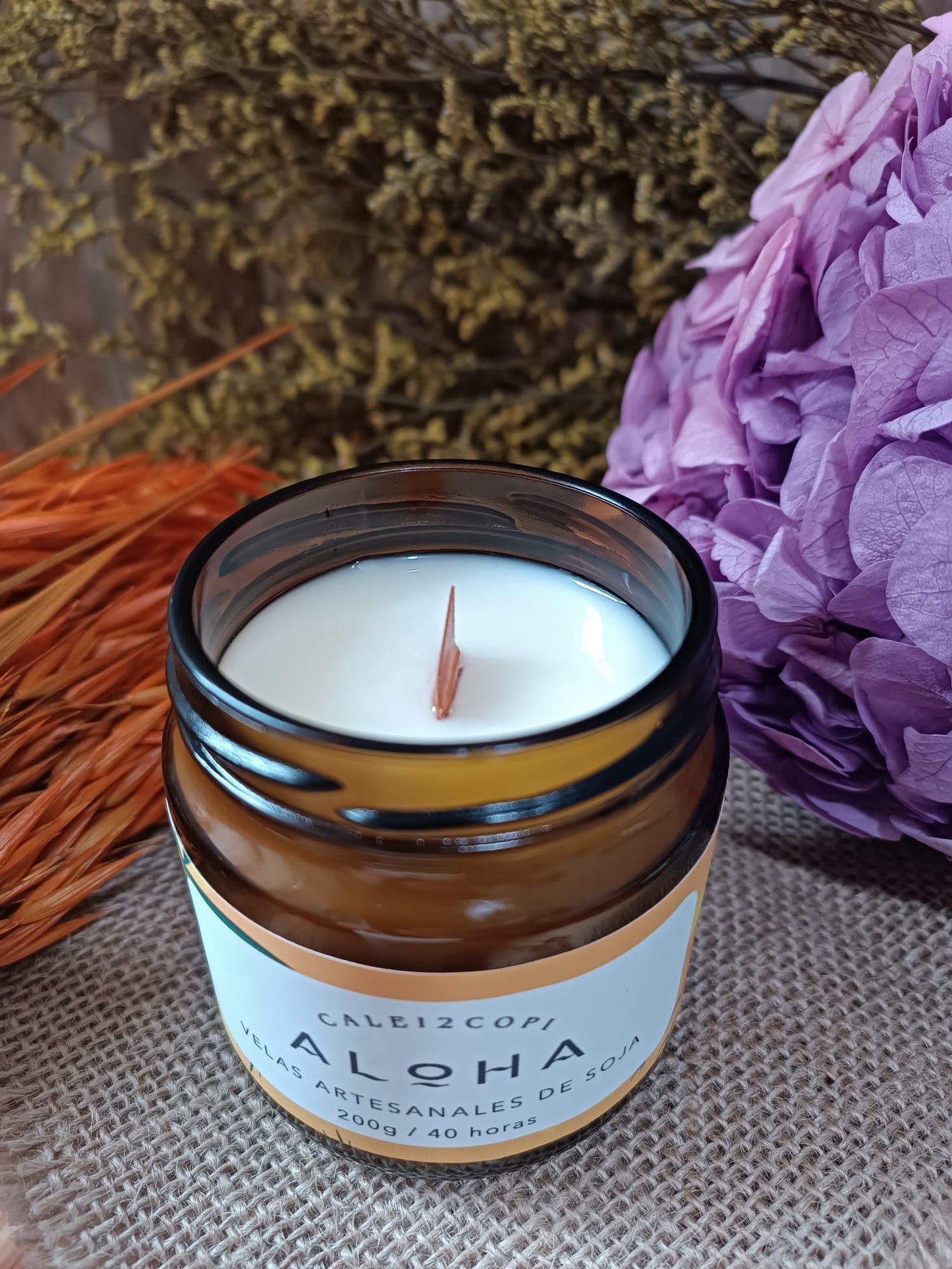 Vela Aloha en Tarro