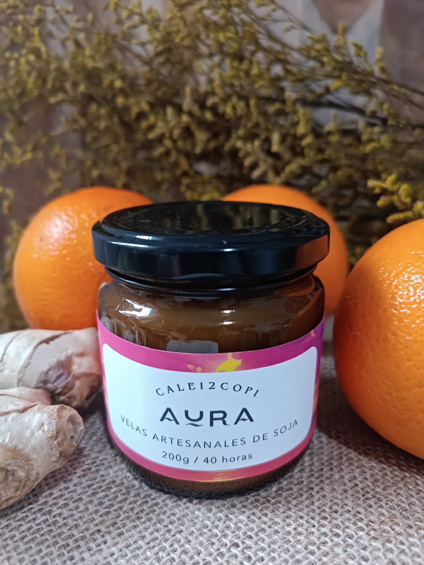 Vela Aura en Tarro