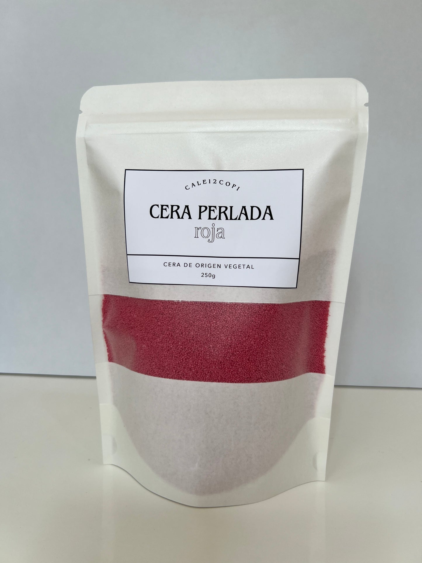 Cera perlada roja - 250g