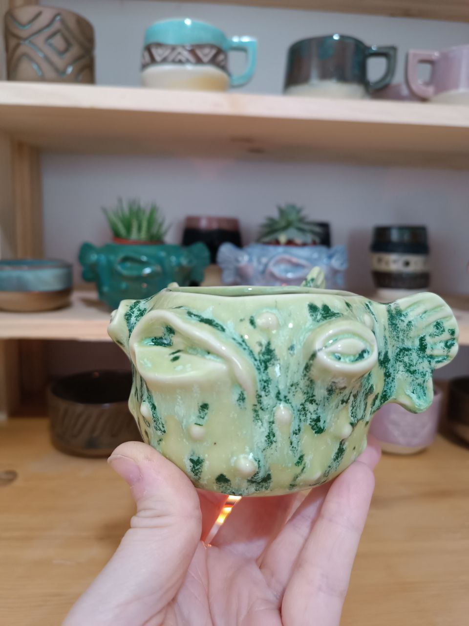 Vela Pez Globo (Recipiente de cerámica)