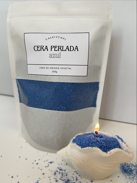 Cera perlada azul - 250g