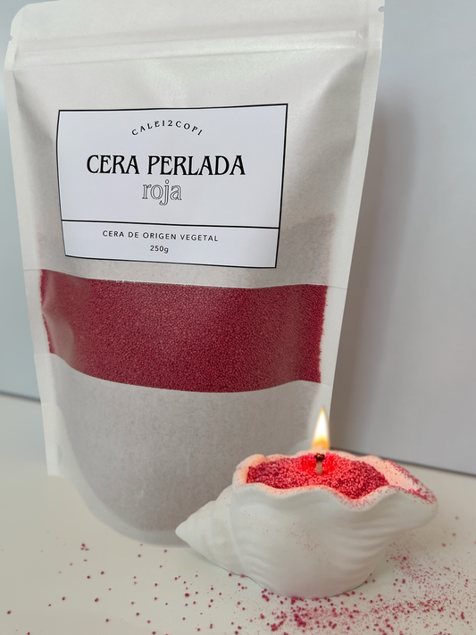 Cera perlada roja - 250g